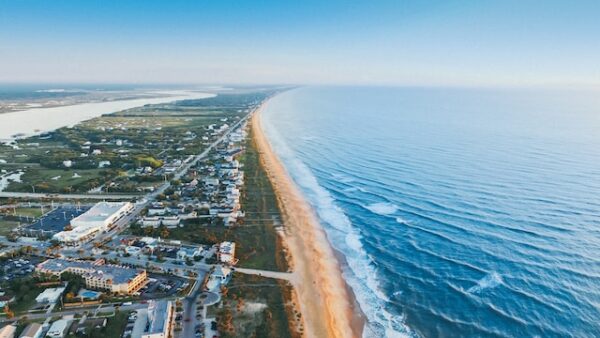 Top 10 Florida Cities for European Expats -  skyline view of Florida's coast